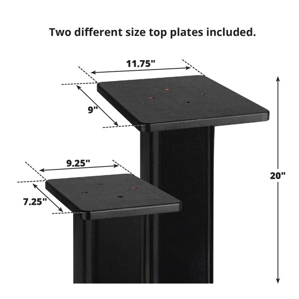 Main product image for Dayton Audio SSWB20 20" Universal Wood Speaker Stand Pair, Walnut240-757